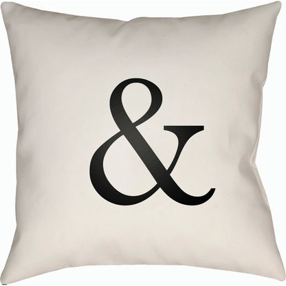 Ampersand Pillow by Livabliss. Made from front: 100% polyester, back: 100% polyester, fill: polyester, polyfill in a modern style.