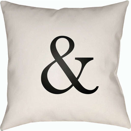 Ampersand Pillow by Livabliss. Made from front: 100% polyester, back: 100% polyester, fill: polyester, polyfill in a modern style.