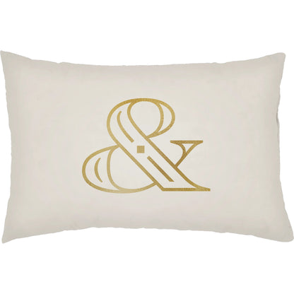 Ampersand Pillow by Livabliss. Made from front: 100% polyester, back: 100% polyester, fill: polyester, polyfill in a modern style.