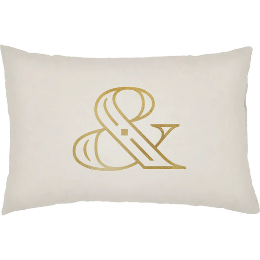 Ampersand Pillow by Livabliss. Made from front: 100% polyester, back: 100% polyester, fill: polyester, polyfill in a modern style.