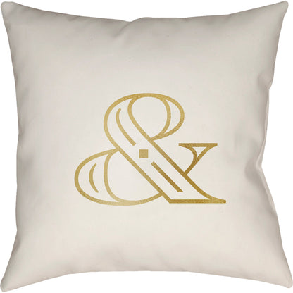 Ampersand Pillow by Livabliss. Made from front: 100% polyester, back: 100% polyester, fill: polyester, polyfill in a modern style.
