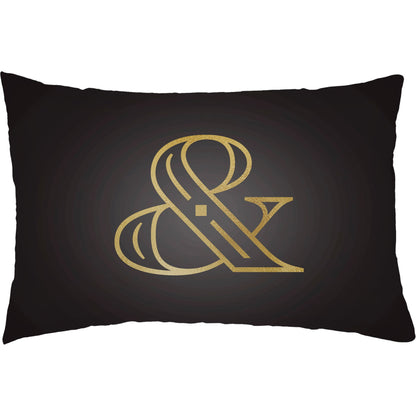 Ampersand Pillow by Livabliss. Made from front: 100% polyester, back: 100% polyester, fill: polyester, polyfill in a modern style.