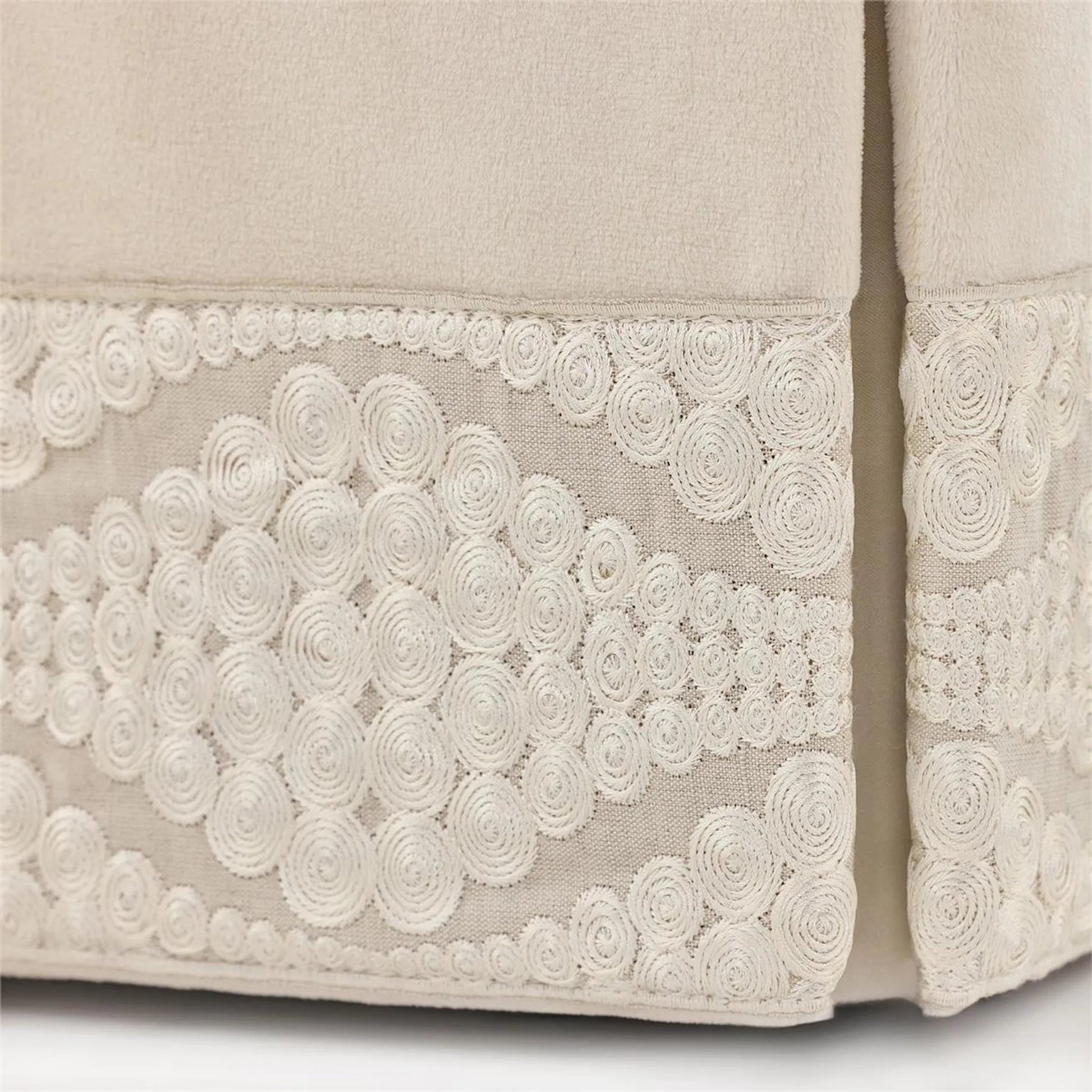 Chelsea Ottoman by John-Richard. Made from acacia wood, fabric, steel in a modern style.