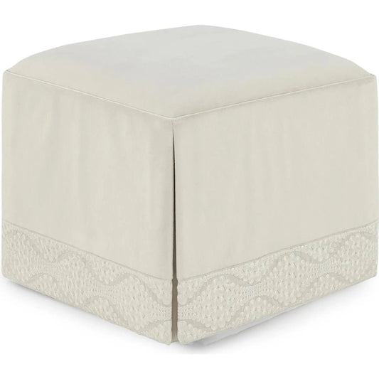 Chelsea Ottoman by John-Richard. Made from acacia wood, fabric, steel in a modern style.
