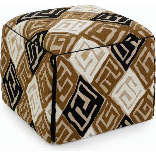 Chelsea Ottoman by John-Richard. Made from acacia wood, fabric, steel in a modern style.
