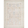 Beige, Cream, Light Gray, Medium Gray, Light Brown, Rose / 5'3" x 7'