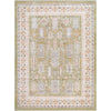 Sage, Cream, Beige, Light Gray, Medium Gray, Light Brown / 5'3" x 7'