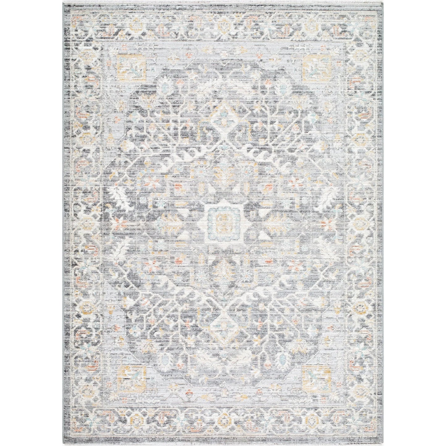 001 SI-2350314,SI-2350315,SI-2350316 | Primary Silo | Amir AMR-2302 Rug by Livabliss in medium gray, light gray, beige, cream, light brown, sky blue. Made from polypropylene, polyester in a unique style.