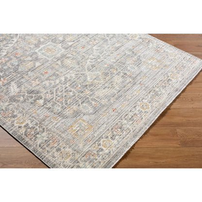 Amir AMR-2302 Rug by Livabliss in medium gray, light gray, beige, cream, light brown, sky blue. Made from polypropylene, polyester in a unique style.