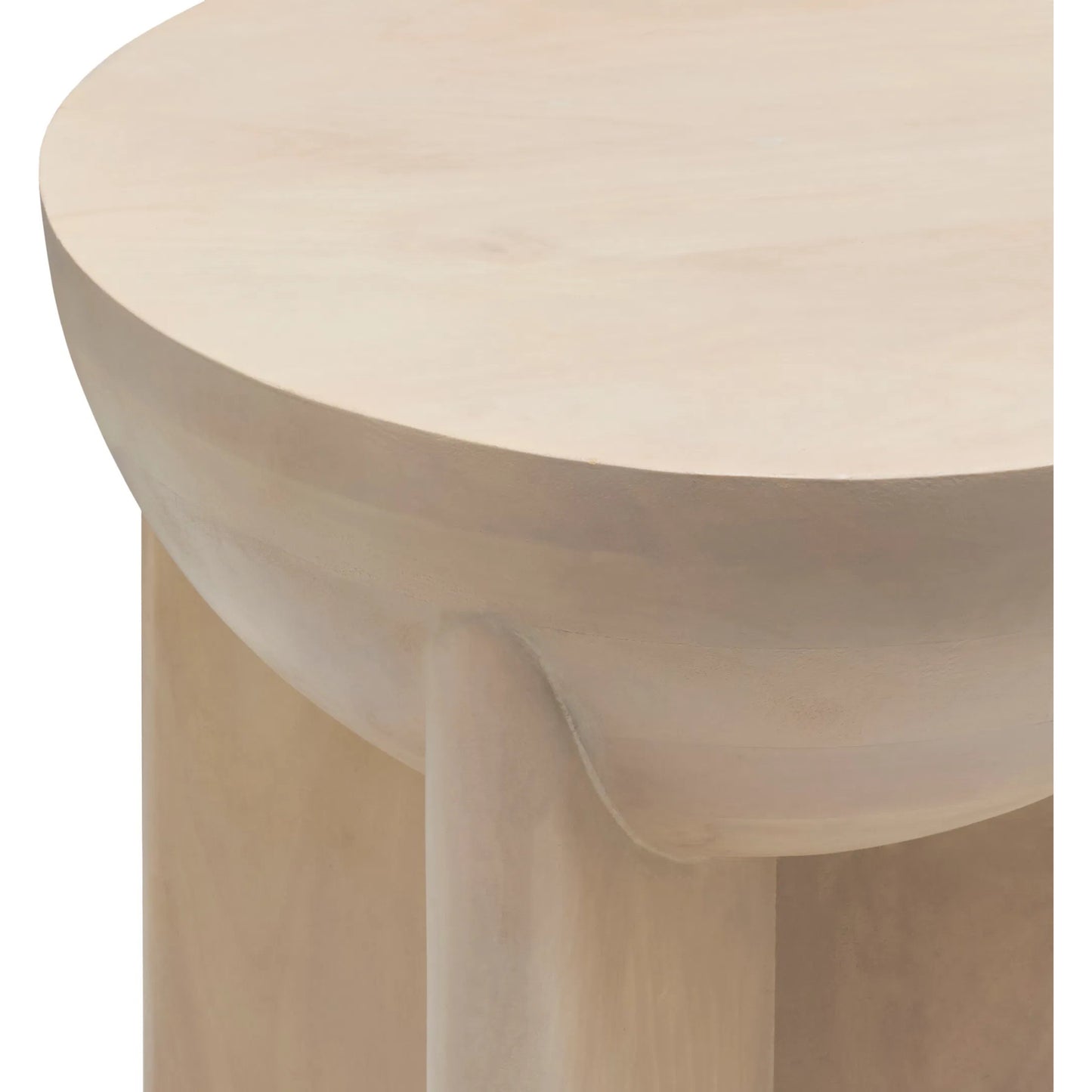 002 SI-2164809 | Closeup | Amari End Table - 532017 by Surya in ivory. Made from mango wood in a transitional style.