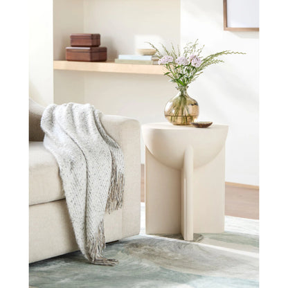 Amari End Table - 532017 by Surya in ivory. Made from mango wood in a transitional style.