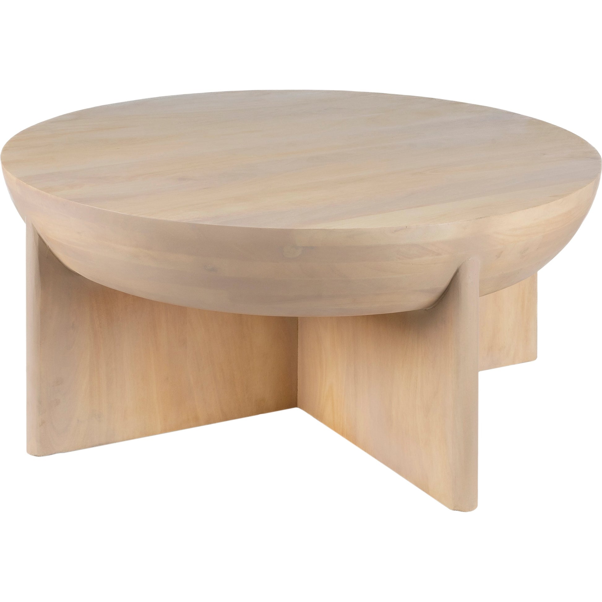Amari Coffee Table - 532020 by Surya in ivory and natural. Made from top: mango wood, base: mango wood in a modern style.