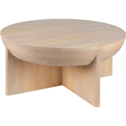 Amari Coffee Table - 532020 by Surya in ivory and natural. Made from top: mango wood, base: mango wood in a modern style.