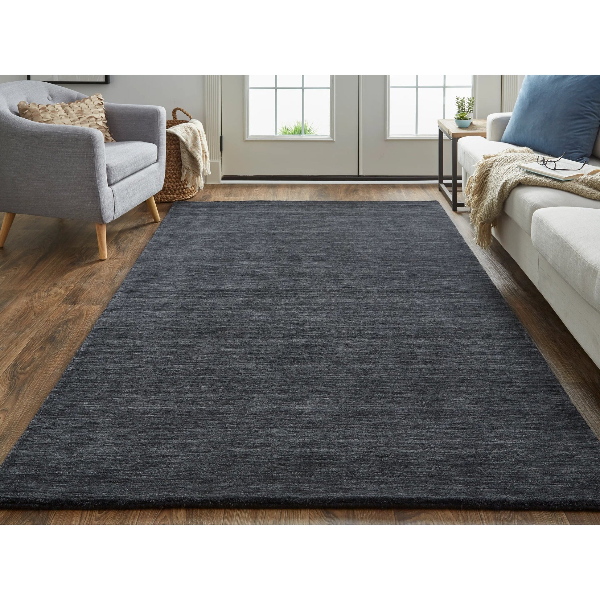 Luna Solid Rug - 8049F by Feizy. Made from wool in a unique style.