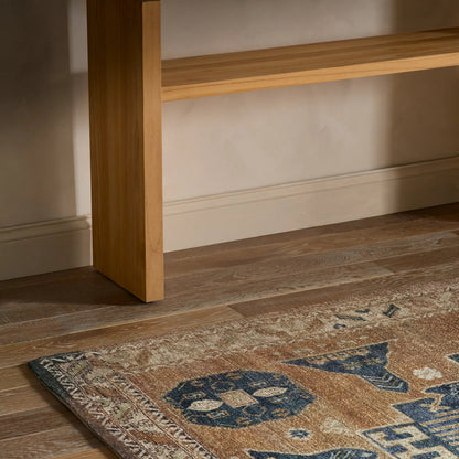 Amata By House Sprucing AMT01 Rug by Jaipur Living in tan, navy. Made from 100% pet yarn in a unique style.