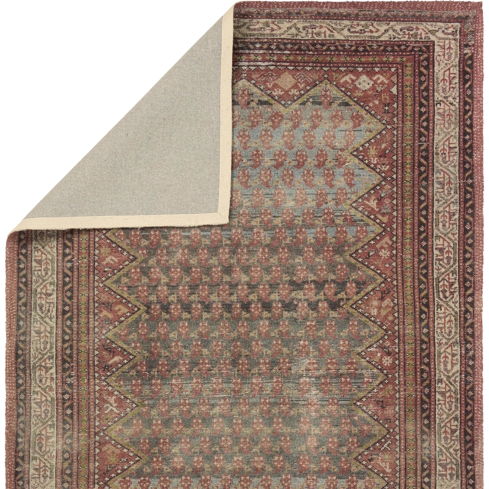 Amata By House Sprucing AMT02 Rug by Jaipur Living in red, blue. Made from 100% pet yarn in a unique style.