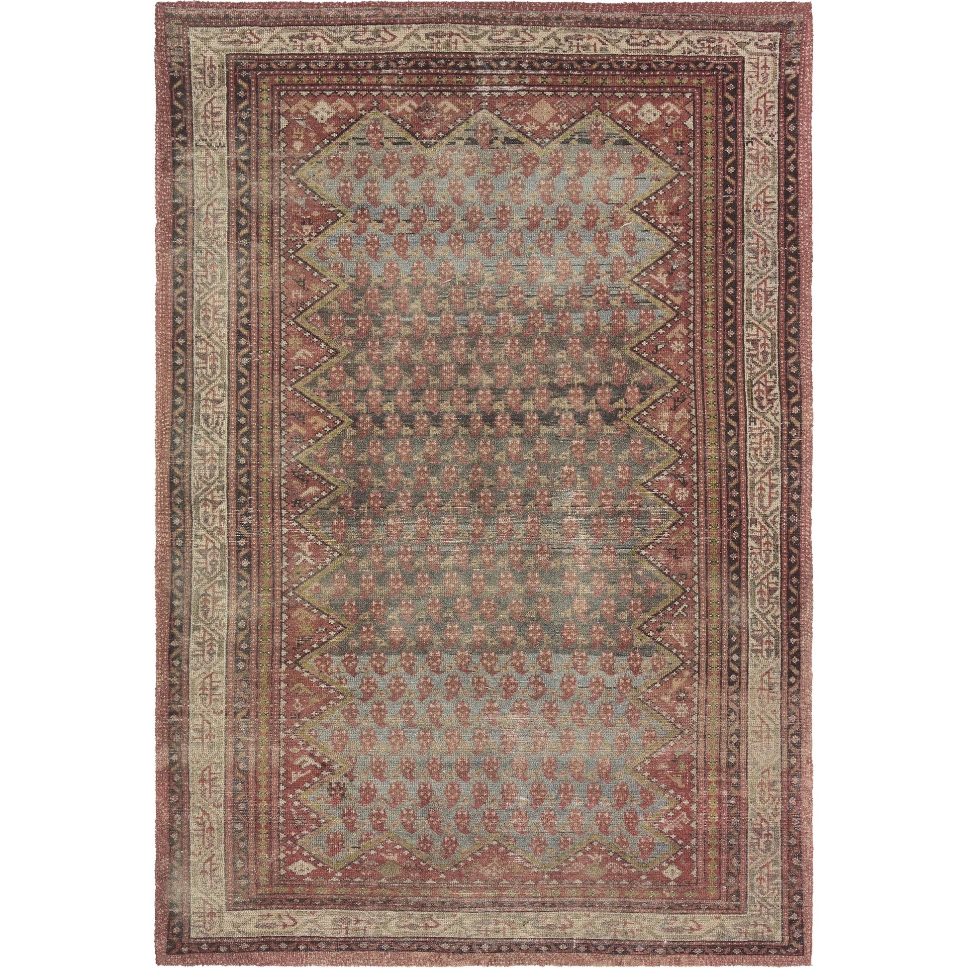 Amata By House Sprucing AMT02 Rug by Jaipur Living in red, blue. Made from 100% pet yarn in a unique style.