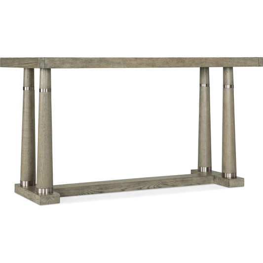 Linville Falls Norwood Friendship Table by Hooker Furniture in mink. Made from oak veneers in a modern style.