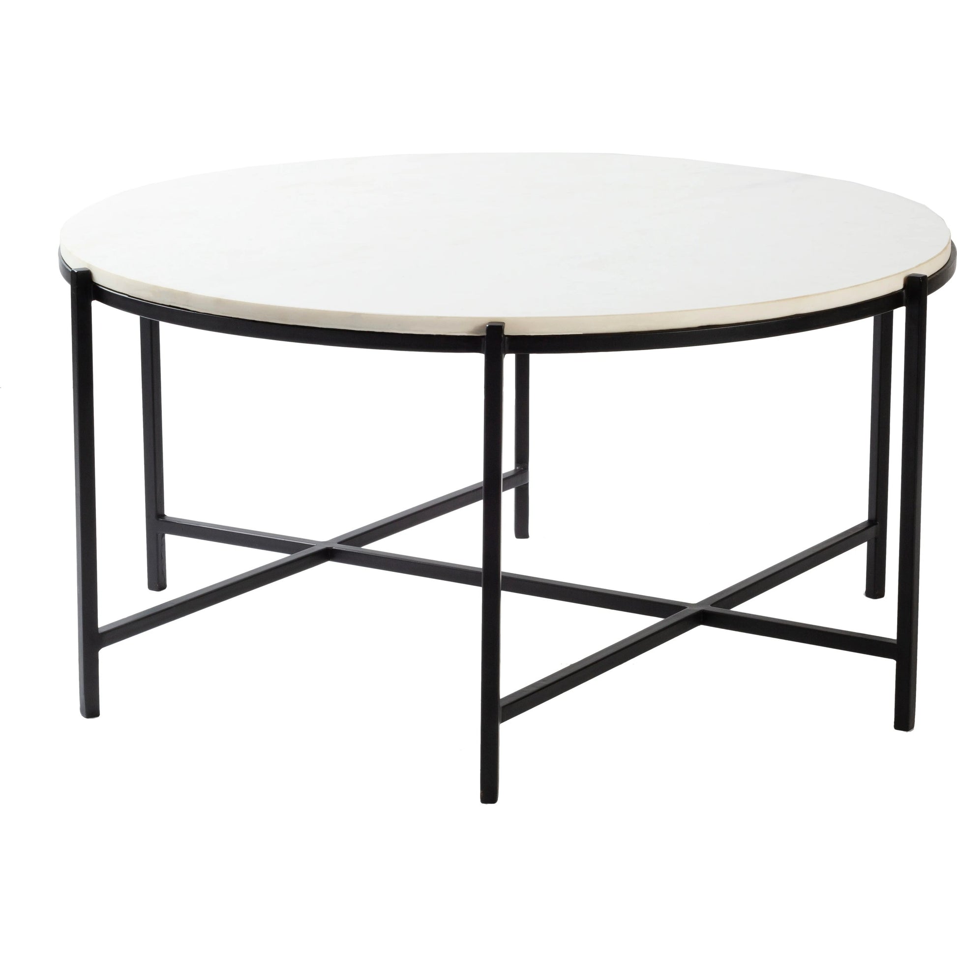 Anaya - 24737 by Livabliss in white, black, marble. Made from marble, metal in a modern style.