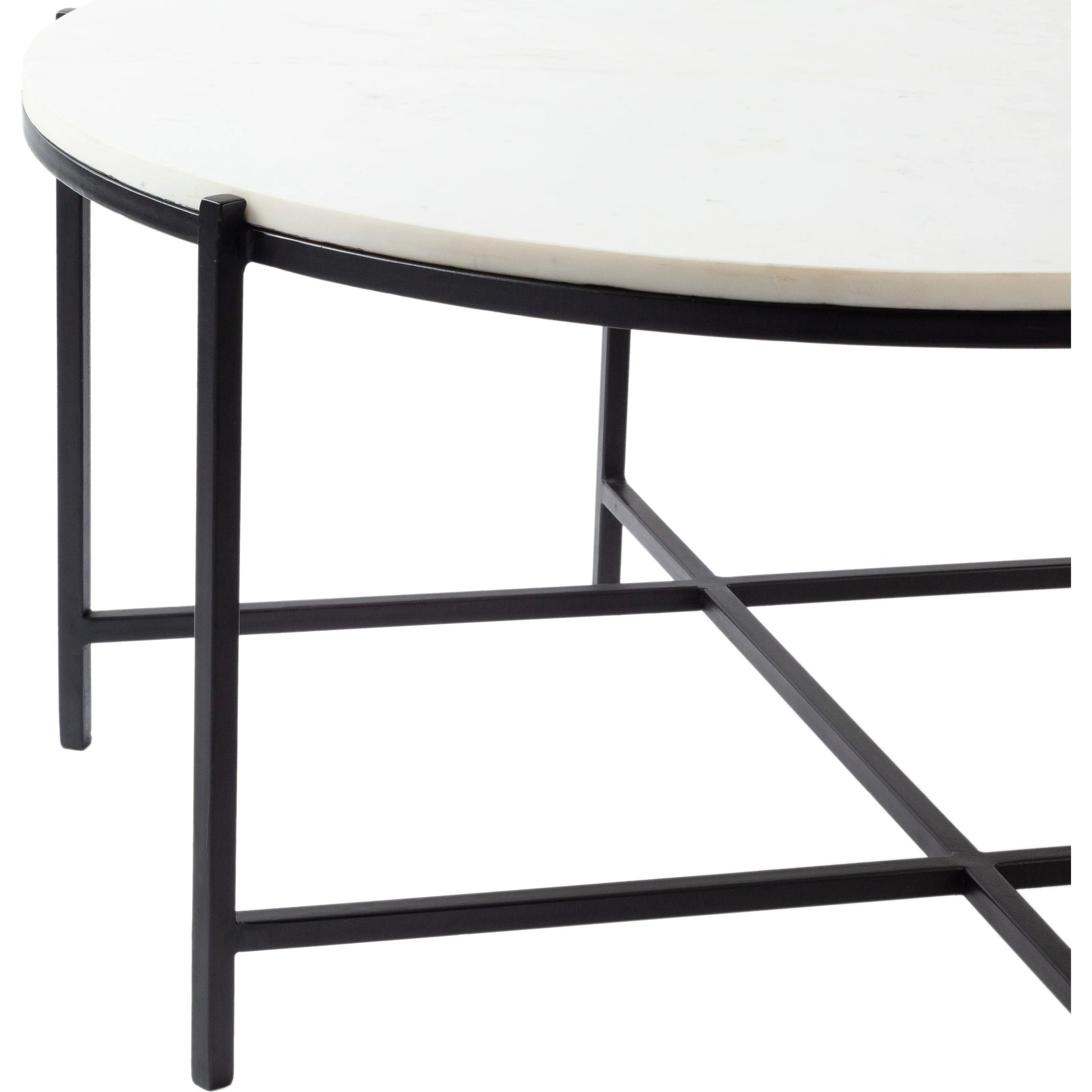 Anaya - 24737 by Livabliss in white, black, marble. Made from marble, metal in a modern style.