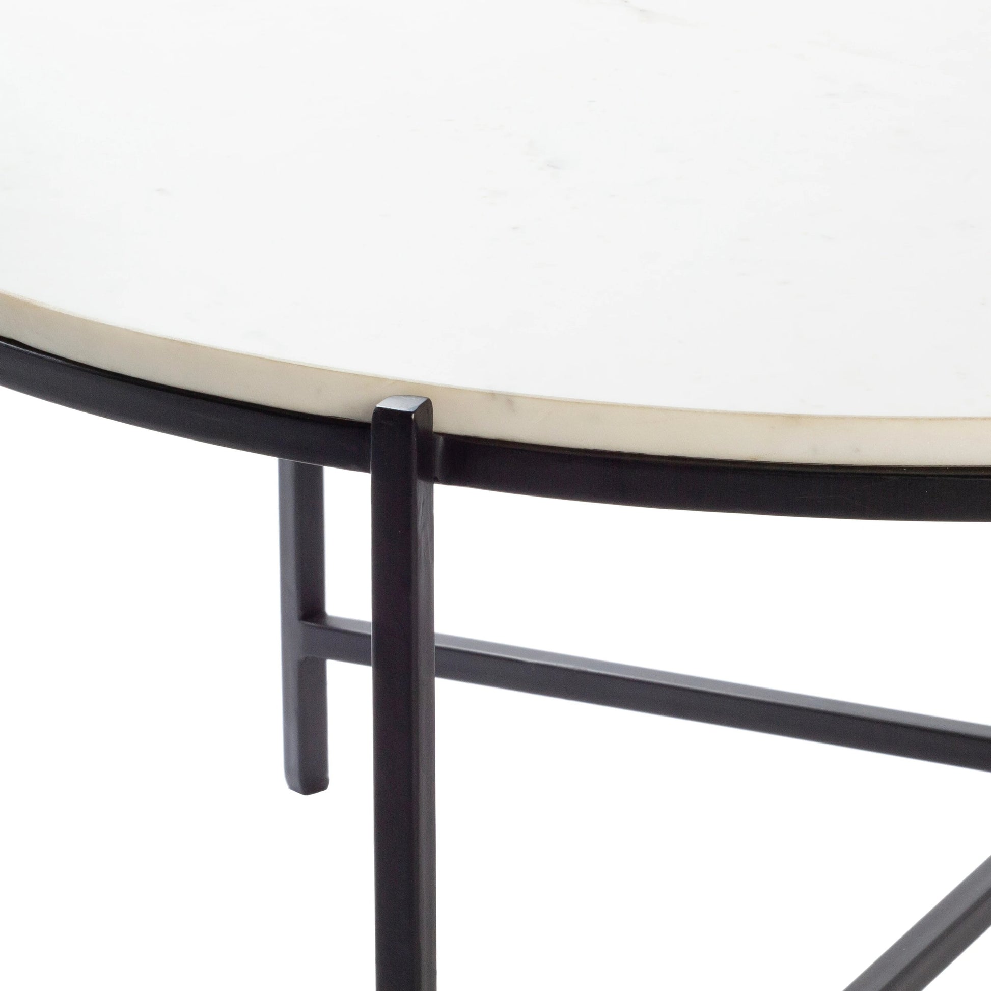 Anaya - 24737 by Livabliss in white, black, marble. Made from marble, metal in a modern style.