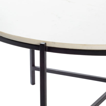 Anaya - 24737 by Livabliss in white, black, marble. Made from marble, metal in a modern style.