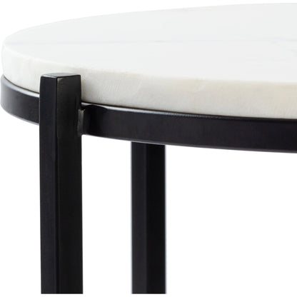 Anaya - 24738 by Livabliss in white and powder coatednatural. Made from top: marble, base: metal in a modern style.