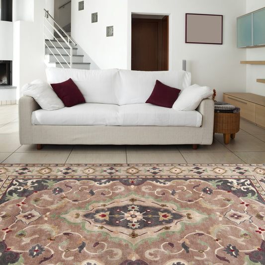 Anastacia Rug - 2532 by Surya in brown. Made from 100% new zealand wool in a unique style.