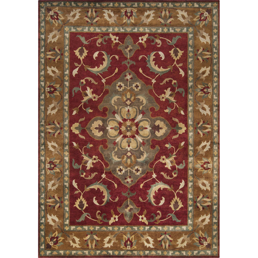 Anastacia Rug - 2535 by Surya in maroon. Made from 100% new zealand wool in a unique style.