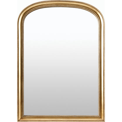 Nalanda Mantel Mirror - 535593 by Surya in antiqued. Made from manufactured wood in a modern style.