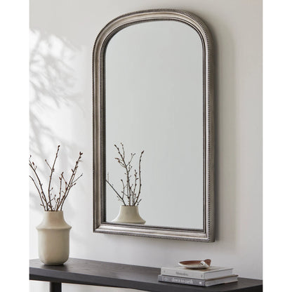 Nalanda Mantel Mirror - 535593 by Surya in antiqued. Made from manufactured wood in a modern style.