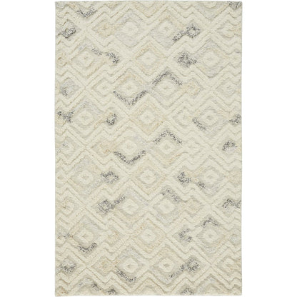 Anica Transitional Moroccan Rug - 8004F by Feizy in ivory, gray, black. Made from wool in a unique style.