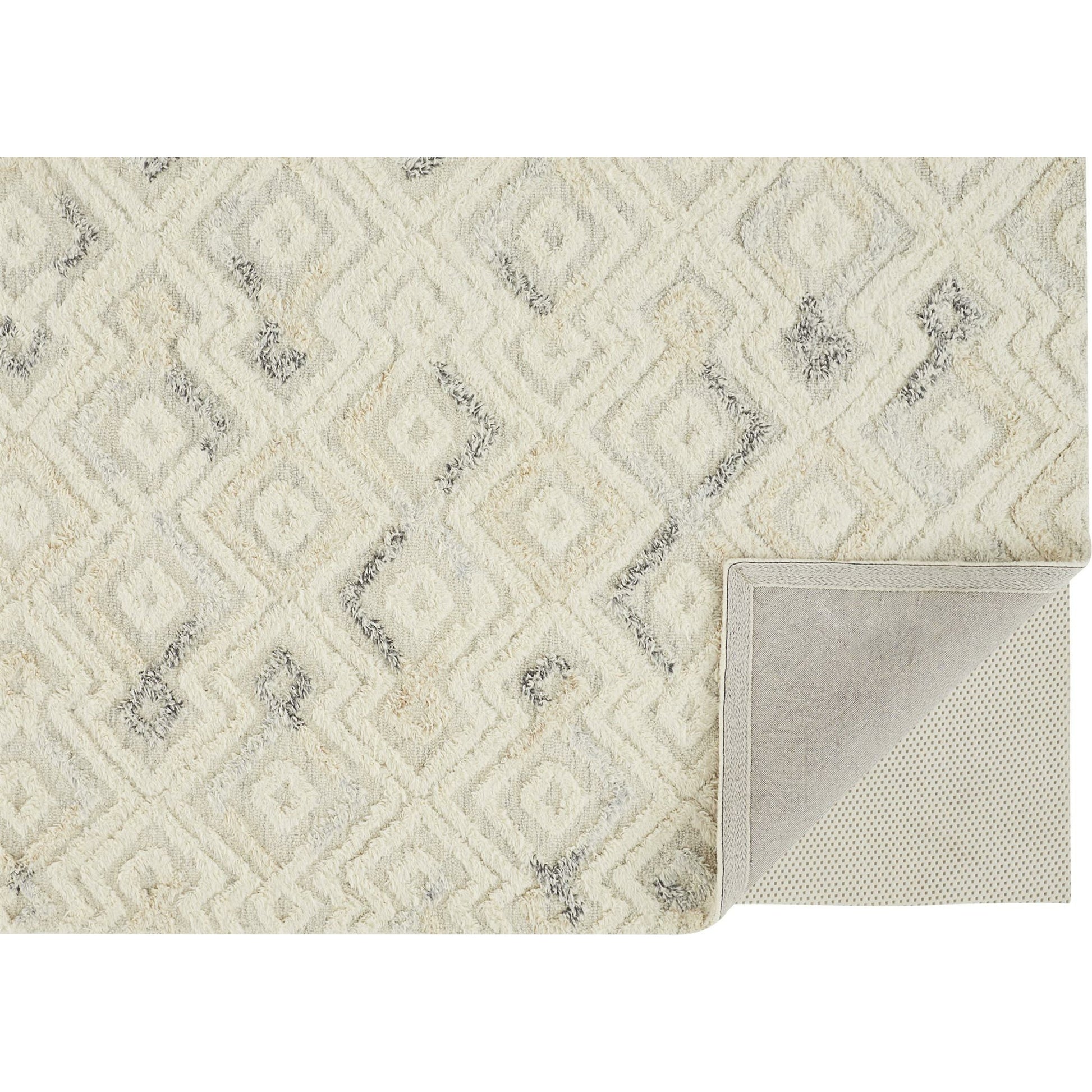 Anica Transitional Moroccan Rug - 8004F by Feizy in ivory, gray, black. Made from wool in a unique style.