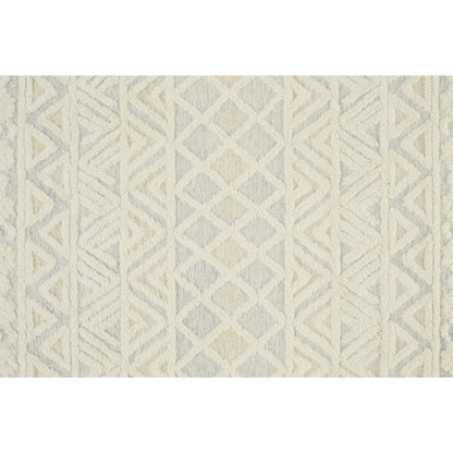 Anica Traditional Geometric Rug - 8005F by Feizy in ivory, blue, tan. Made from wool in a unique style.