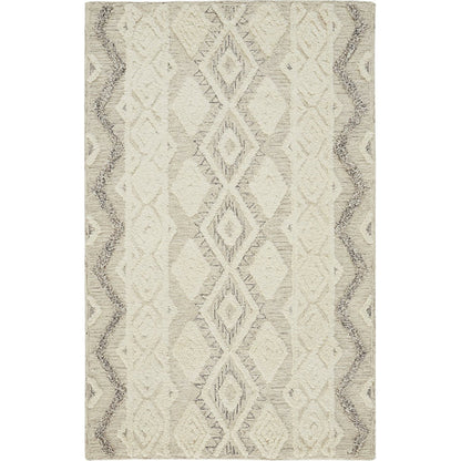Anica Transitional Geometric Rug - 8006F by Feizy in ivory, taupe, gray. Made from wool in a unique style.