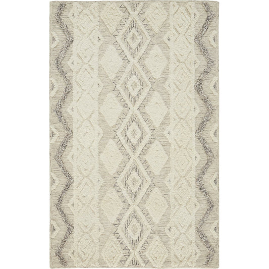 Anica Transitional Geometric Rug - 8006F by Feizy in ivory, taupe, gray. Made from wool in a unique style.