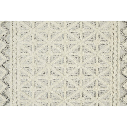 Anica Transitional Geometric Rug - 8007F by Feizy in ivory, black. Made from wool in a unique style.