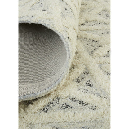 Anica Transitional Geometric Rug - 8007F by Feizy in ivory, black. Made from wool in a unique style.