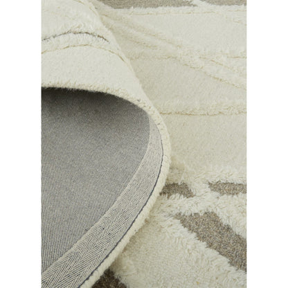 Anica Transitional Geometric Rug - 8008F by Feizy in ivory, taupe, brown. Made from wool in a unique style.