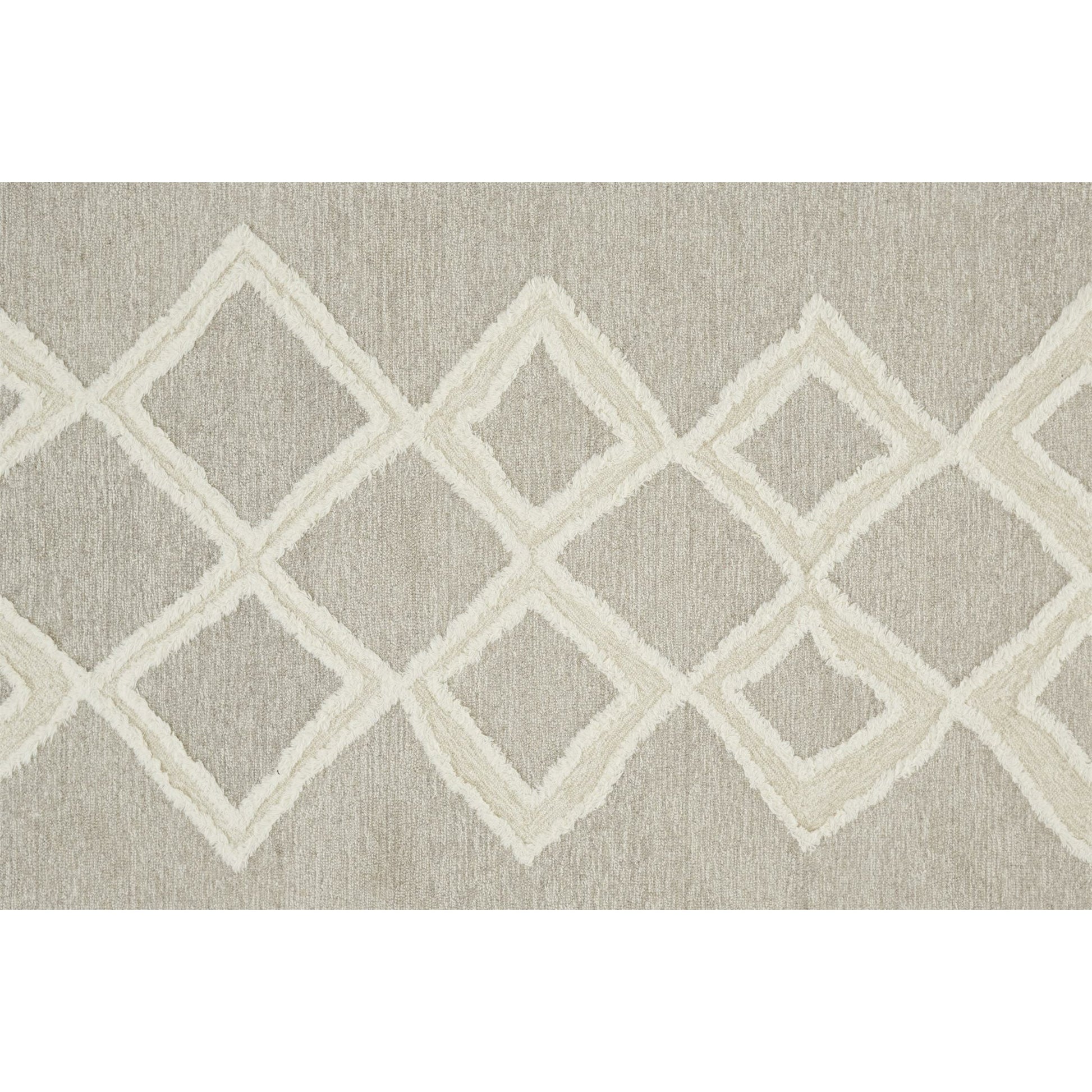 Anica Transitional Geometric Rug - 8009F by Feizy in gray, ivory. Made from wool in a unique style.