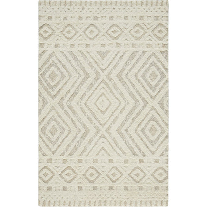 Anica Transitional Diamond Rug - 8010F by Feizy in ivory, tan. Made from wool in a unique style.
