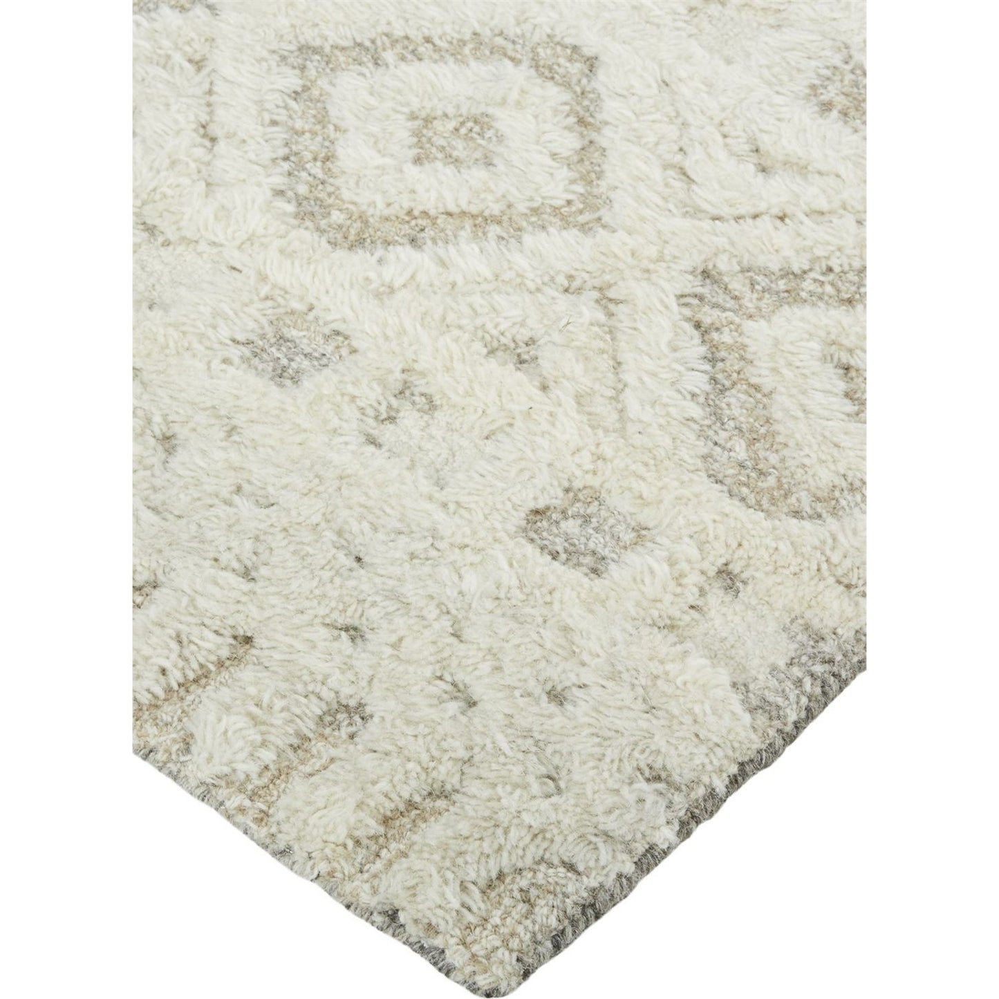 005 SI-1753576,SI-1753577,SI-1753578,SI-1753579,SI-1753580,SI-1753581 | Closeup | Anica Transitional Diamond Rug - 8010F by Feizy in ivory, tan. Made from wool in a unique style.
