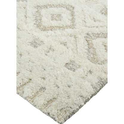 Anica Transitional Diamond Rug - 8010F by Feizy in ivory, tan. Made from wool in a unique style.