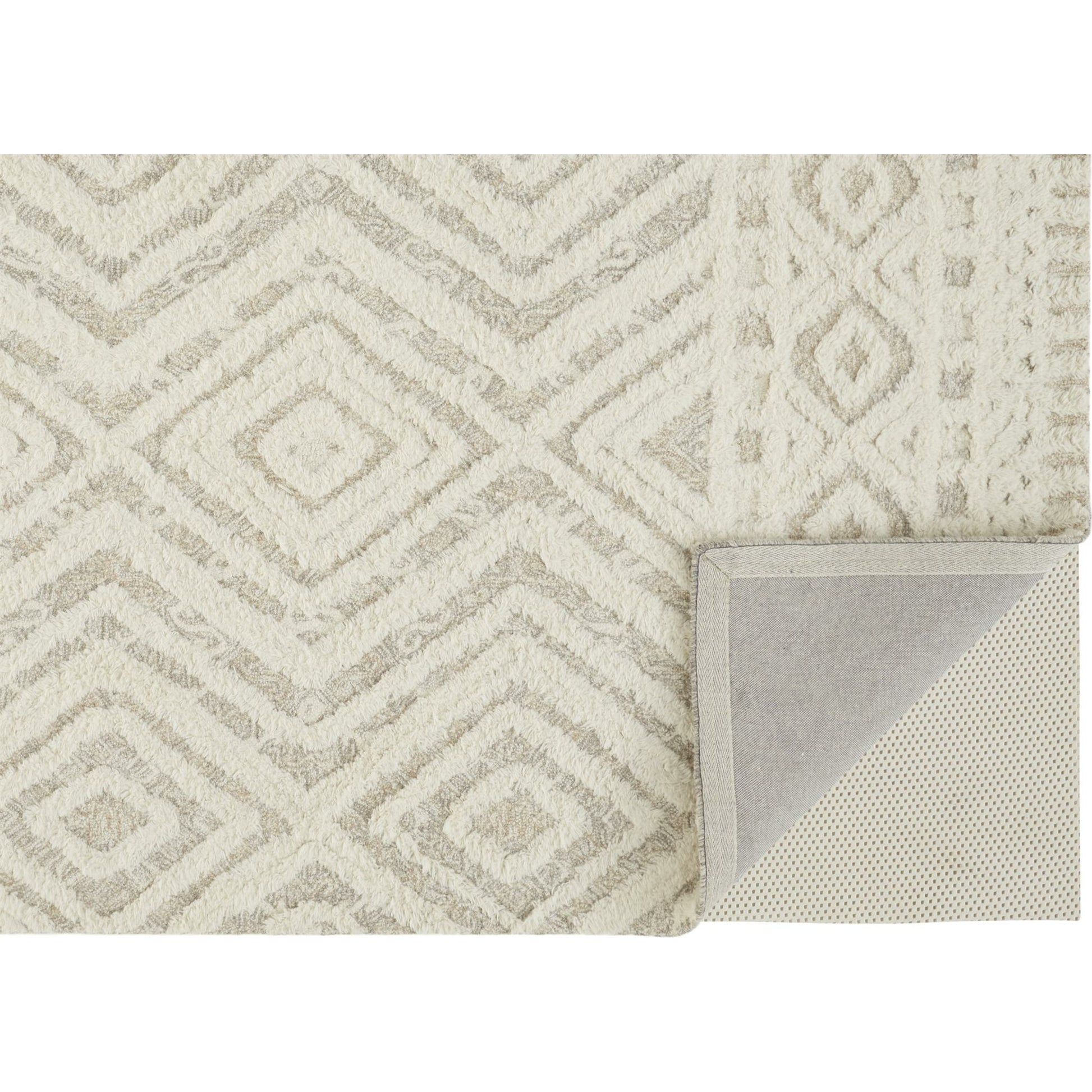 Anica Transitional Diamond Rug - 8010F by Feizy in ivory, tan. Made from wool in a unique style.