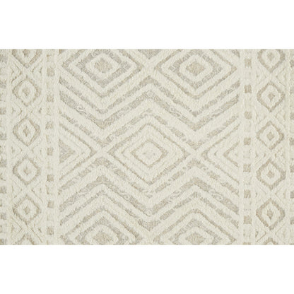 Anica Transitional Diamond Rug - 8010F by Feizy in ivory, tan. Made from wool in a unique style.