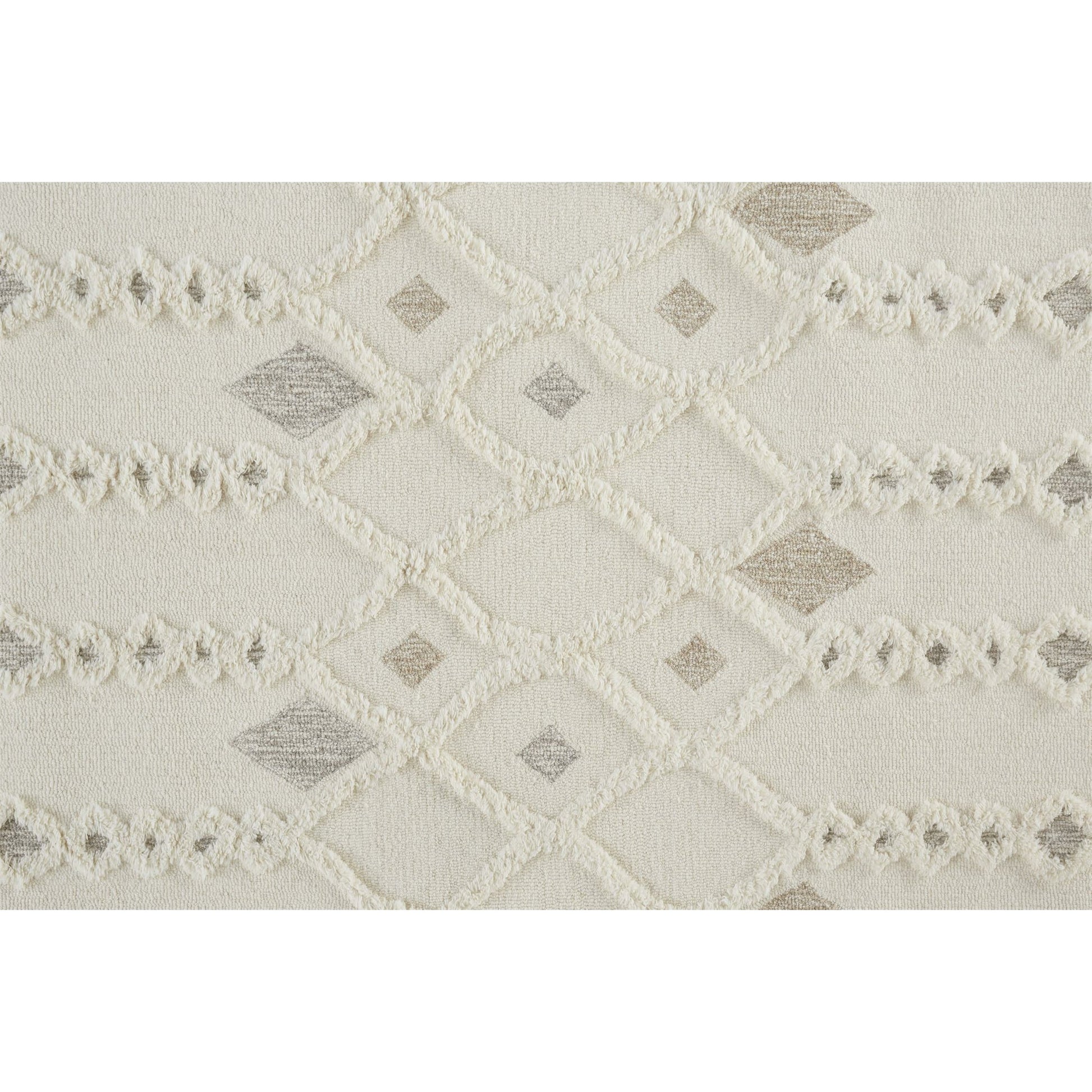 Anica Transitional Trellis & Lattice Rug - 8011F by Feizy in ivory, tan, silver. Made from wool in a unique style.