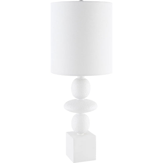 Anie Accent Table Lamp by Livabliss. Made from resin, linen, plastic in a unique style.