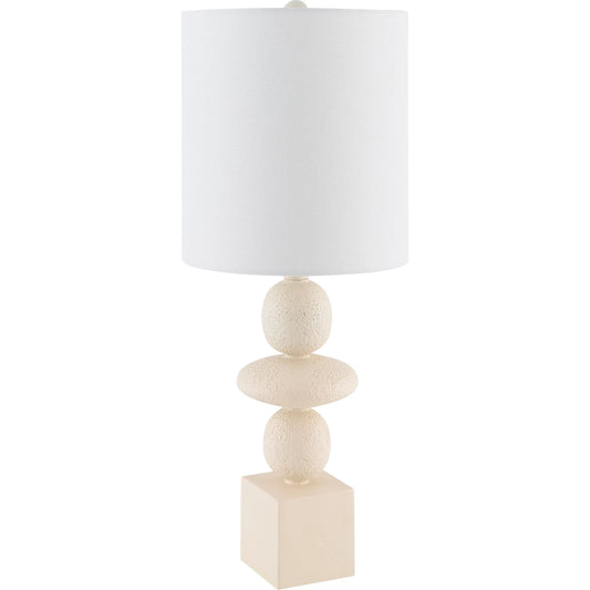 Anie Accent Table Lamp by Livabliss. Made from resin, linen, plastic in a unique style.