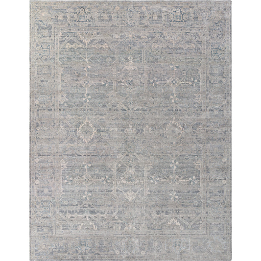 Aleyna Rug - 488759 by Surya in light gray, denim, pale blue, cream. Made from face: 25% wool, 75% viscose, warp: 100% cotton in a unique style.