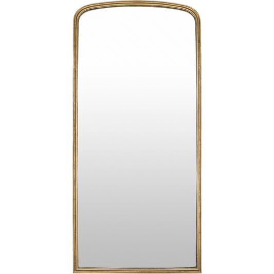 Anemoi Full Length Mirror by Surya in plated gold. Made from aluminum in a unique style.